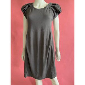 Women's Black Dress Short Short Sleeve Knee Length Size M